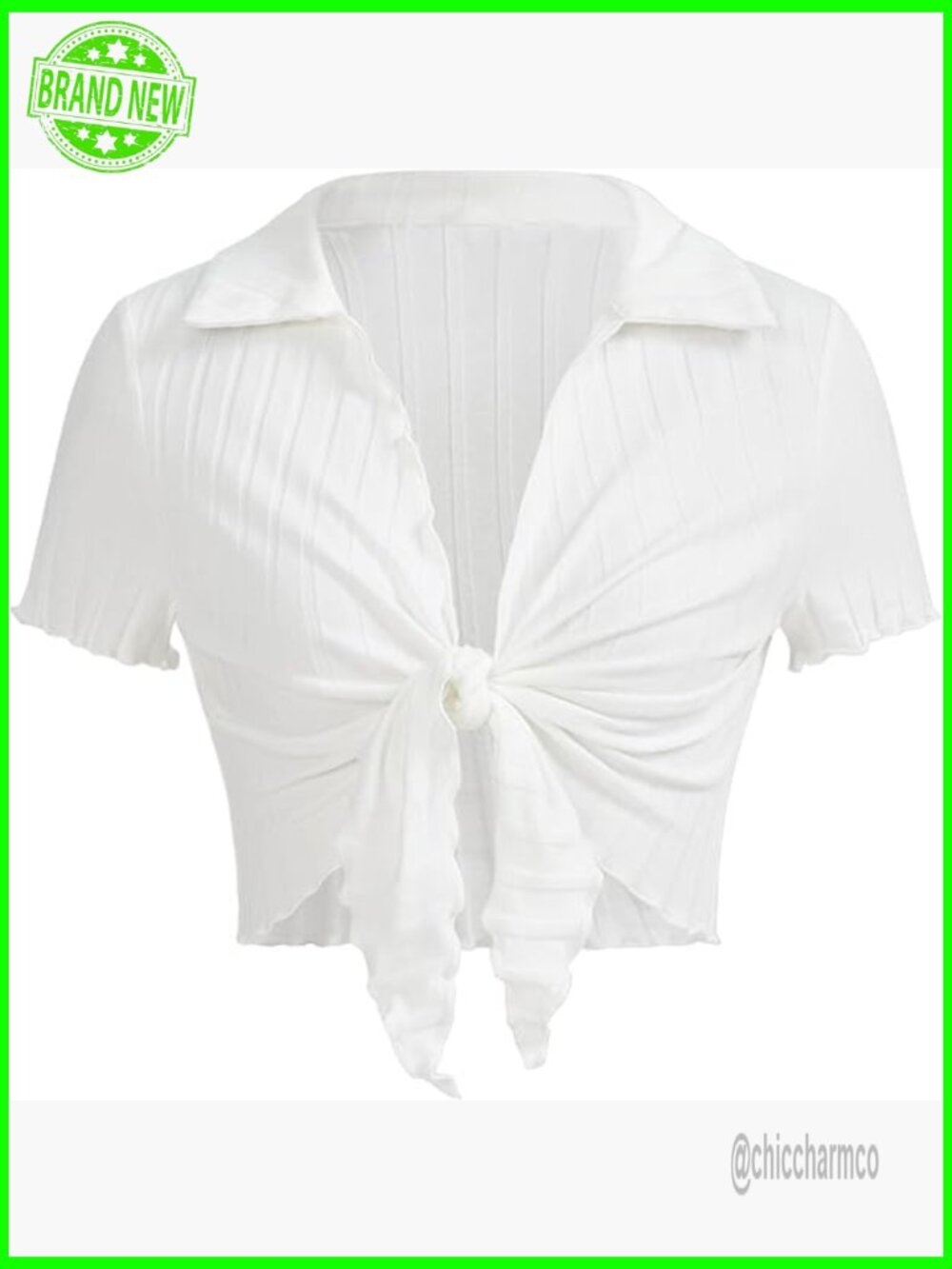 Tie Front Crop Top Deep V Neck Y2K Going Out Rave Shirt